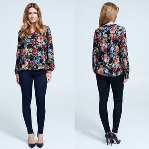 Seven Jeans Tie Front Floral Tassel Top